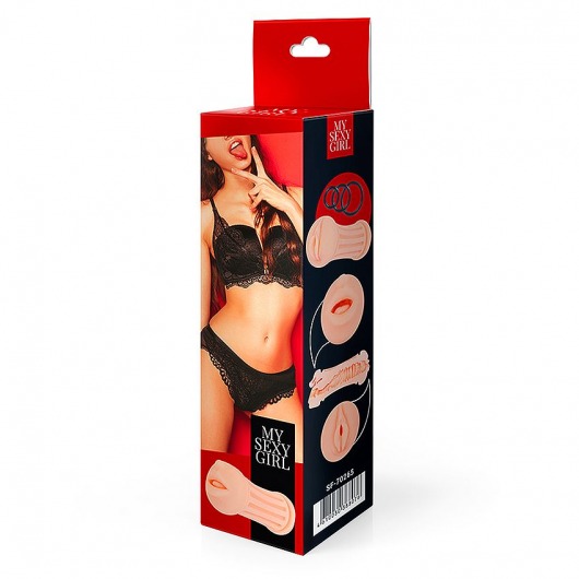 Двусторонний мастурбатор - ротик и вагина - Bior toys - в Калининграде купить с доставкой