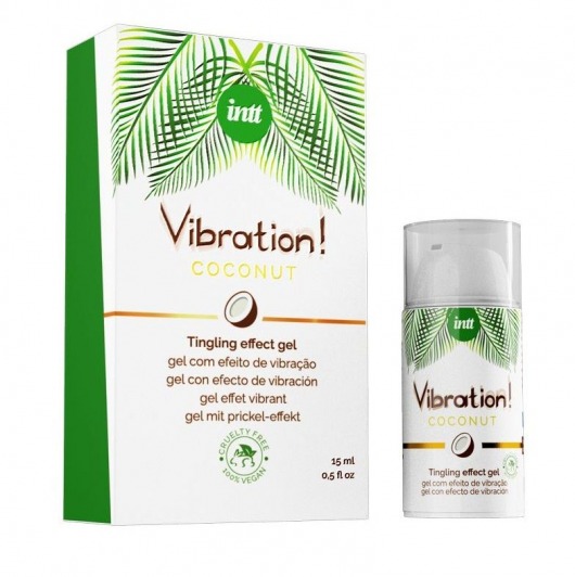 Возбуждающий гель с ароматом кокоса Vibration Coconut - 15 мл. - INTT - купить с доставкой в Калининграде