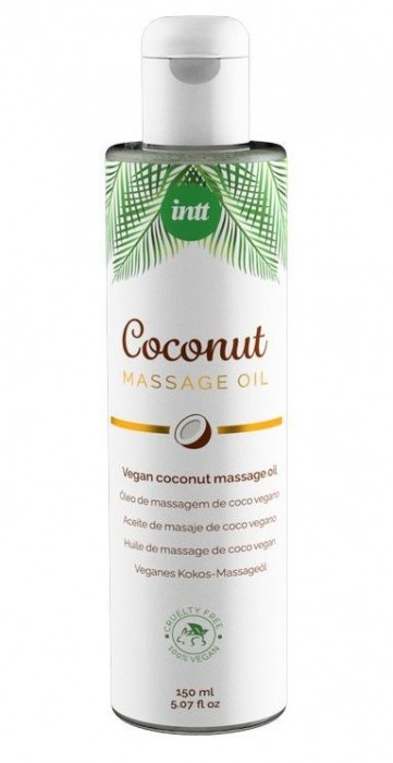 Массажное масло Vegan Coconut - 150 мл. - INTT - купить с доставкой в Калининграде