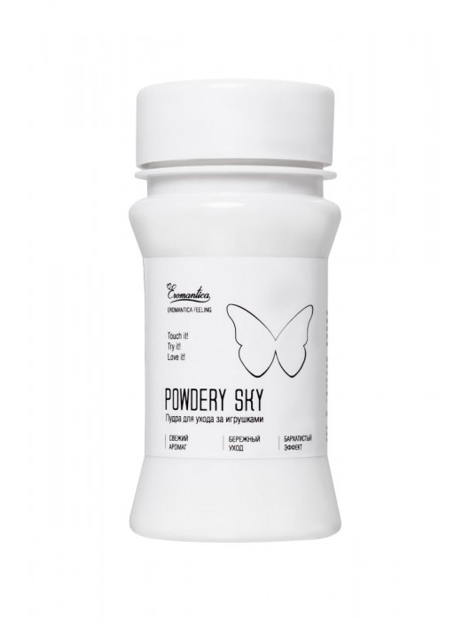 Пудра для ухода за игрушками Powdery Sky с ароматом мяты - 40 гр. - Eromantica - купить с доставкой в Калининграде