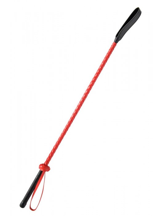 Красно-черный гладкий стек - 71 см. - Fetish Tentation - купить с доставкой в Калининграде