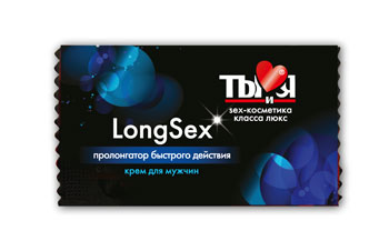 Пролонгирующий крем LongSex в одноразовой упаковке - 1,5 гр. - Биоритм - купить с доставкой в Калининграде