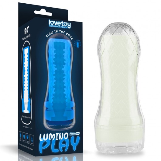 Светящийся в темноте мастурбатор Lumino Play Masturbator Ribbed - Lovetoy - в Калининграде купить с доставкой