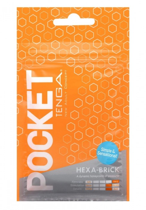 Карманный мастурбатор HEXA-BRICK - Tenga - в Калининграде купить с доставкой