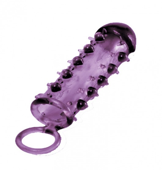 Закрытая фиолетовая насадка с пупырышками SAMURAI PENIS SLEEVE PURPLE - 14,5 см. - NMC - в Калининграде купить с доставкой
