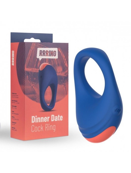 Синее эрекционное кольцо RRRING Dinner Date Cock Ring - FeelzToys - в Калининграде купить с доставкой