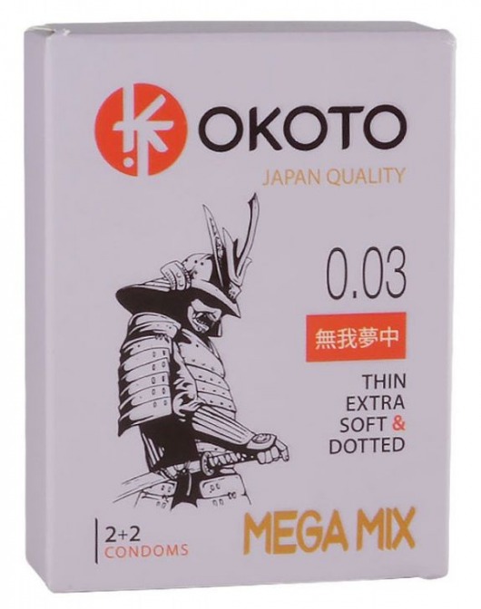 Набор из 4 презервативов OKOTO MegaMIX - Sitabella - купить с доставкой в Калининграде