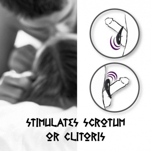 Черное эрекционное виброкольцо Thor Cockring - FeelzToys - в Калининграде купить с доставкой