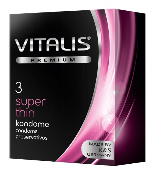 Ультратонкие презервативы VITALIS PREMIUM super thin - 3 шт. - Vitalis - купить с доставкой в Калининграде
