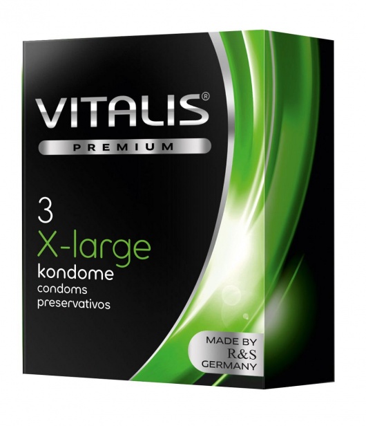 Презервативы увеличенного размера VITALIS PREMIUM x-large - 3 шт. - Vitalis - купить с доставкой в Калининграде