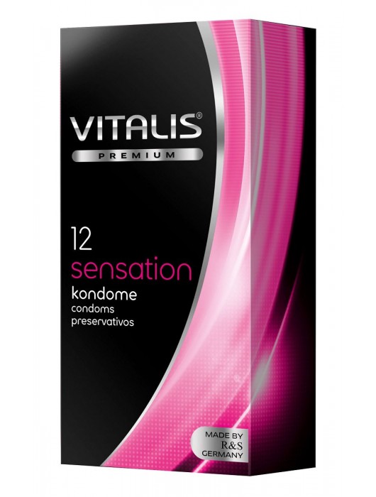 Презервативы VITALIS PREMIUM sensation с пупырышками и кольцами - 12 шт. - Vitalis - купить с доставкой в Калининграде