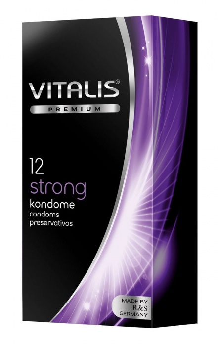 Презервативы с утолщённой стенкой VITALIS PREMIUM strong - 12 шт. - Vitalis - купить с доставкой в Калининграде