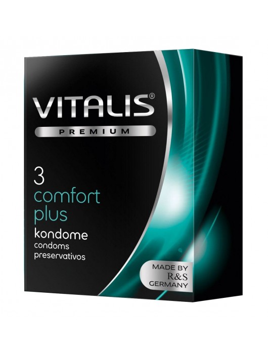 Контурные презервативы VITALIS PREMIUM comfort plus - 3 шт. - Vitalis - купить с доставкой в Калининграде
