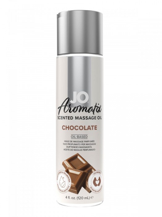 Массажное масло JO Aromatix Massage Oil Chocolate с ароматом шоколада - 120 мл. - System JO - купить с доставкой в Калининграде