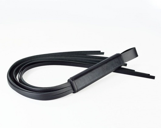 Черная кожаная плеть  Клео  - 60 см. - Sitabella - купить с доставкой в Калининграде