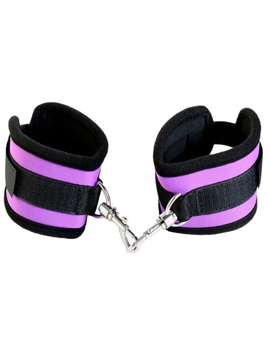Наручники из неопрена фиолетового цвета - ToyFa - купить с доставкой в Калининграде
