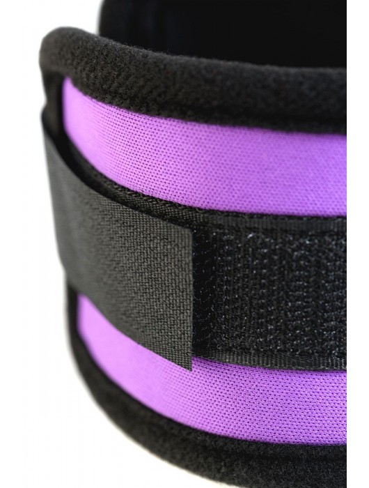 Наручники из неопрена фиолетового цвета - ToyFa - купить с доставкой в Калининграде