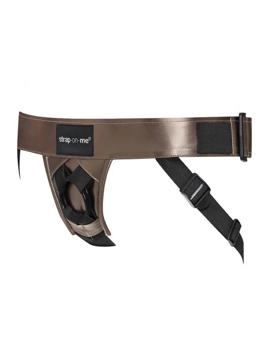 Бронзовый пояс для насадок Curious Harness - Strap-on-me - купить с доставкой в Калининграде
