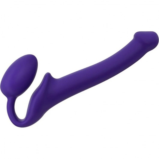 Фиолетовый безремневой страпон Silicone Bendable Strap-On - size S - Strap-on-me - купить с доставкой в Калининграде