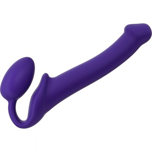 Фиолетовый безремневой страпон Silicone Bendable Strap-On - size M - Strap-on-me - купить с доставкой в Калининграде