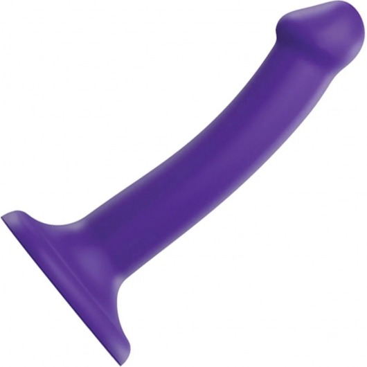Фиолетовый фаллоимитатор-насадка Strap-On-Me Dildo Dual Density size S - 17 см. - Strap-on-me - купить с доставкой в Калининграде