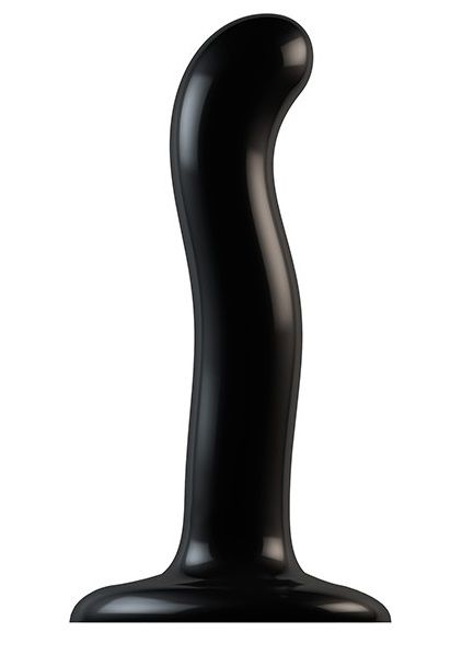 Черный фаллоимитатор-насадка Strap-On-Me P G spot Dildo size S - 16,4 см. - Strap-on-me - купить с доставкой в Калининграде