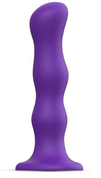 Фиолетовая насадка Strap-On-Me Dildo Geisha Balls size M - Strap-on-me - купить с доставкой в Калининграде