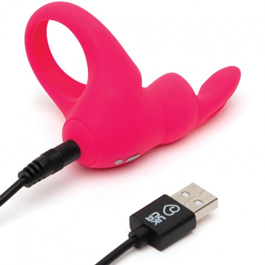 Розовое эрекционное виброкольцо Happy Rabbit Rechargeable Rabbit Cock Ring - Happy Rabbit - в Калининграде купить с доставкой
