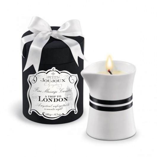 Массажное масло в виде большой свечи Petits Joujoux London с ароматом ревеня, амбры и чёрной смородины - MyStim - купить с доставкой в Калининграде