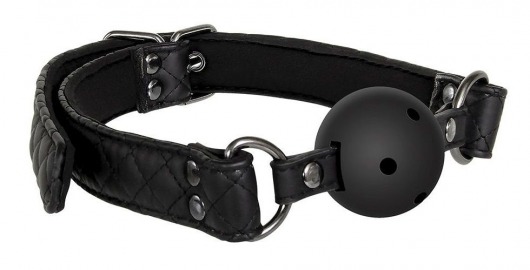 Черный кляп-шарик BALL GAG DIAMOND - Dream Toys - купить с доставкой в Калининграде