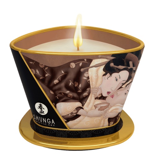Массажная свеча Intoxicatin Chocolate с ароматом шоколада - 170 мл. - Shunga - купить с доставкой в Калининграде