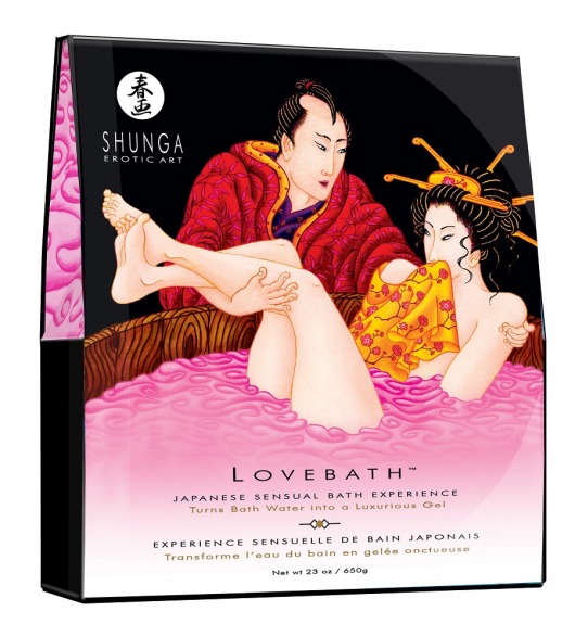 Соль для ванны Lovebath Dragon Fruit, превращающая воду в гель - 650 гр. - Shunga - купить с доставкой в Калининграде