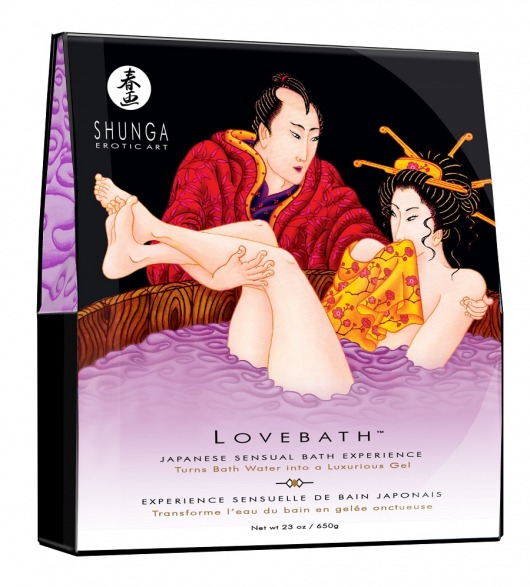 Соль для ванны Lovebath Sensual lotus, превращающая воду в гель - 650 гр. - Shunga - купить с доставкой в Калининграде
