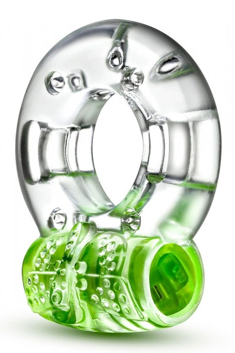 Зеленое эрекционное виброкольцо Arouser Vibrating C-Ring - Blush Novelties - в Калининграде купить с доставкой