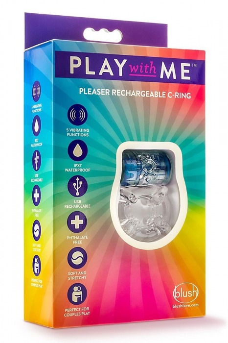 Фиолетовое эрекционное виброкольцо Pleaser Rechargeable C-Ring - Blush Novelties - в Калининграде купить с доставкой