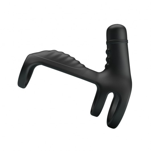 Черная вибронасадка на пенис Vibrating Penis Sling - Baile - в Калининграде купить с доставкой