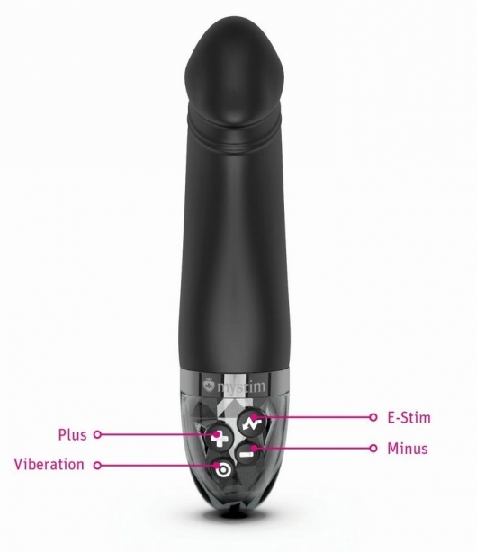 Черный вибратор с электростимуляцией Real Deal Neal - 16,5 см. - MyStim - купить с доставкой в Калининграде