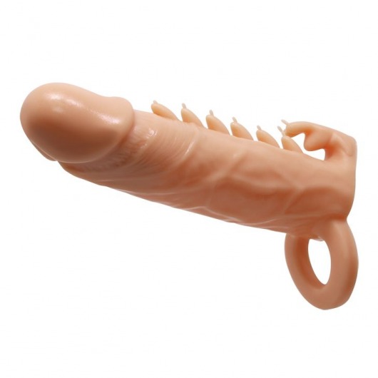Телесная удлиняющая насадка Penis Sleeve Emmitt - 17 см. - Baile - в Калининграде купить с доставкой