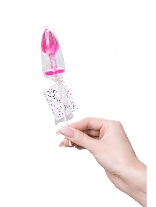 Розовый леденец  в форме анальной втулки со вкусом айриш крим - 29 гр. - Sosuчki - купить с доставкой в Калининграде