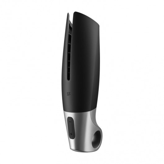 Черный мастурбатор с вибрацией Power Masturbator - Satisfyer - в Калининграде купить с доставкой