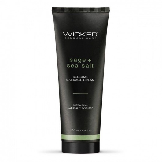 Массажный легкий крем WICKED Sage plus Sea Salt - 120 мл. - Wicked - купить с доставкой в Калининграде