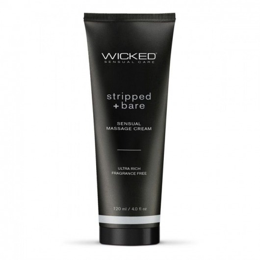 Массажный легкий крем WICKED Stripped plus Bare - 120 мл. - Wicked - купить с доставкой в Калининграде