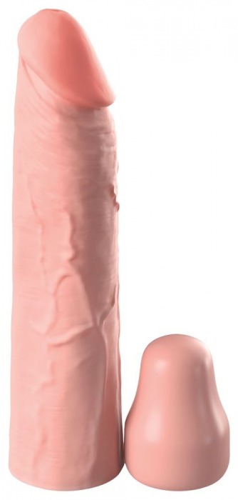 Телесная насадка-удлинитель 1 Inch Silicone X-tension - 17,8 см. - Pipedream - в Калининграде купить с доставкой