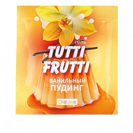 Пробник гель-смазки Tutti-frutti со вкусом ванильного пудинга - 4 гр. - Биоритм - купить с доставкой в Калининграде