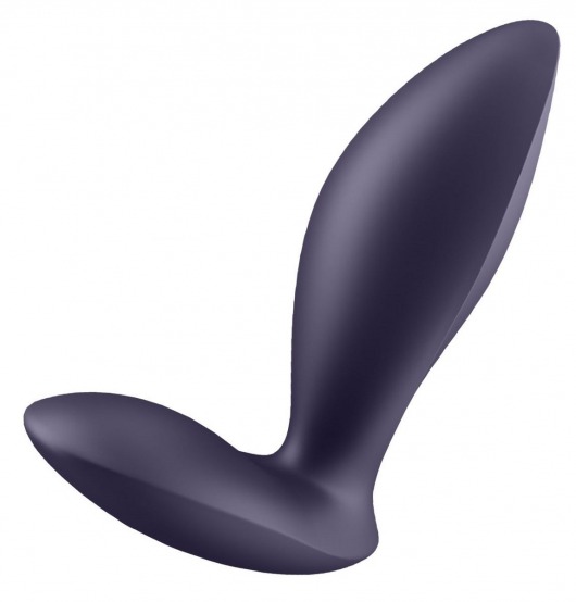 Фиолетовый анальный вибростимулятор Power Plug - Satisfyer - в Калининграде купить с доставкой