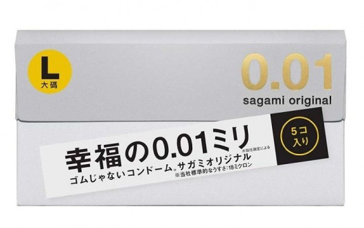 Презервативы Sagami Original 0.02 L-size увеличенного размера - 5 шт. - Sagami - купить с доставкой в Калининграде