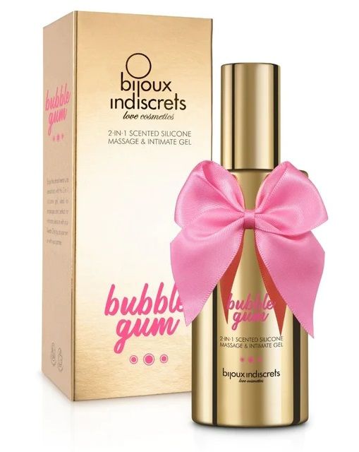 Гель с ароматом жвачки Bubblegum 2-in-1 Scented Silicone Massage And Intimate Gel - 100 мл. - Bijoux Indiscrets - купить с доставкой в Калининграде