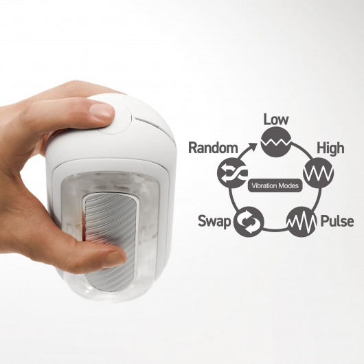 Белый мастурбатор Tenga Flip Zero Gravity с вибрацией - Tenga - в Калининграде купить с доставкой