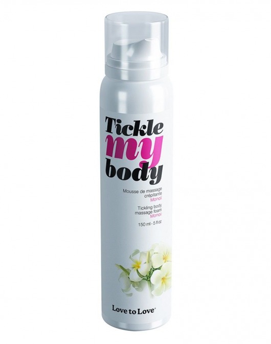 Массажная хрустящая пенка Tickle My Body Monoi с ароматом моной - 150 мл. - Love to Love - купить с доставкой в Калининграде