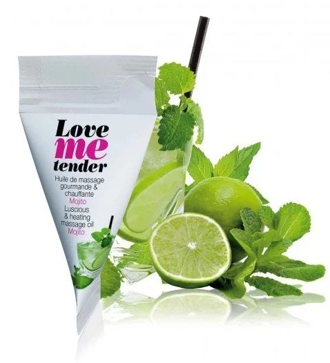 Съедобное согревающее массажное масло Love Me Tender Mojito с ароматом мохито - 10 мл. - Love to Love - купить с доставкой в Калининграде